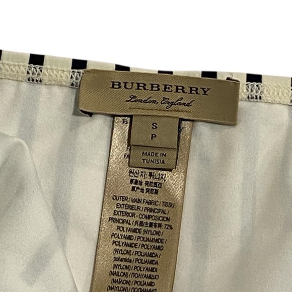Burberry Black & White Polka Dot Striped High Waisted Bikini - New - S/P - Picture 5 of 7